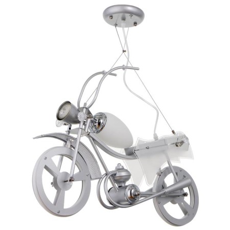 Moped chandelier E14 40W+ 2LED silver 62x18x33 cm-3
