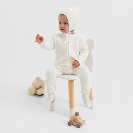 Knitted Knitty Children's Minaku, white color, height 74-80 cm-4