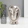 Ceramics candlestick per 1 candle "owl Sipukha" d = 3.5 silver 9x8.5x12.5 cm