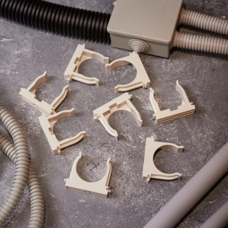 Clips for the mounting pistol Ø 40 mm, white (25 pcs/UP) rexant-1