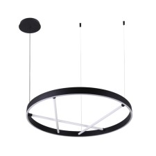 Suspended chandelier Arte Lamp Ricco A1874SP-45BK, LED, 45 W, 80x80x7 cm, 2250 lm, black