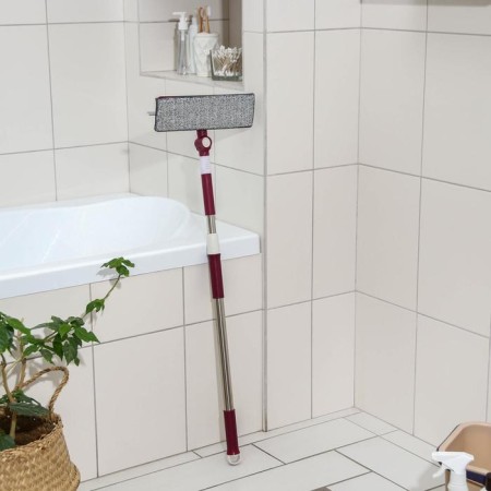 Okloma with a nozzle from a microfiber of a share, a latch, a steel telescopic handle, 27 × 8 × 86 (126) cm, color mix-2