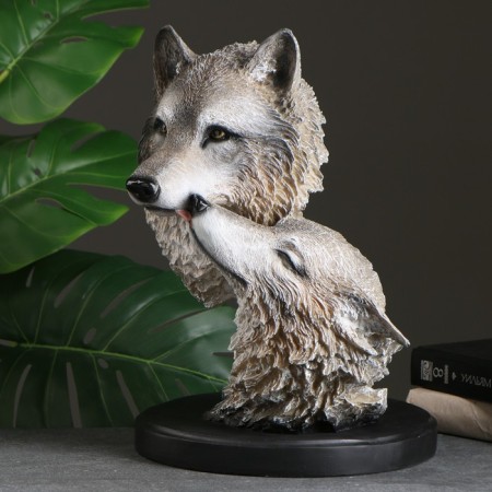 Figure "Two heads of the Wolf" 40 × 30cm-3