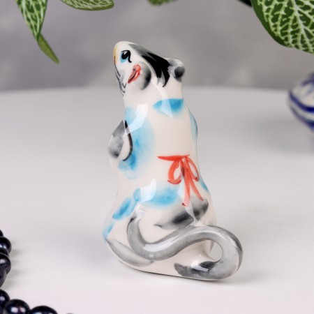 Souvenir "Mouse with keys", gzhel, color-2