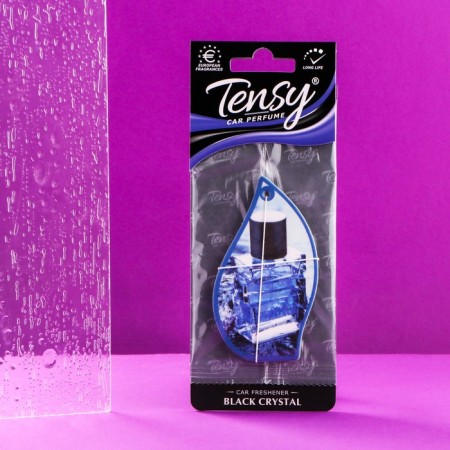 Ароматизатор подвесной Tensy картонный, Чёрный Лёд TA-01-3