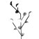 Taleser Mantra Adn, Led, 1375lm, 3000k, 290x300x1580 mm, black color