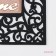 Rug The Hard Patriotic Dolyana "WelCome. Monogram ", 45 × 75 cm, black color