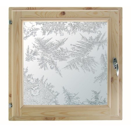 Window, 60 × 60cm, "frosty patterns", single -chamber double -glazed window, with a seal