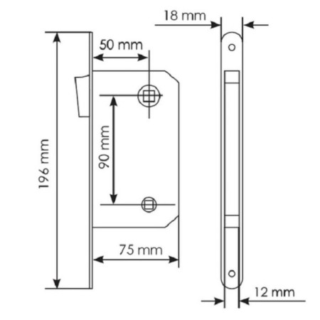 Magnetic plumbing castle mm 2090 SN, white nickel color-1