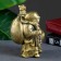 Figure "Hothee with a staff behind the back" gold, 9x14x7cm