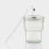 Glass glass with a lid and a tube, 450 ml