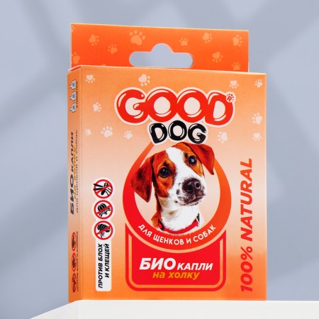 Bio drops Good Dog for puppies and dogs from fleas and ticks, 3 x 2ml-2