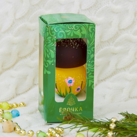 Christmas tree toy "Mushroom Borovik" H-8.2 cm, mix-4