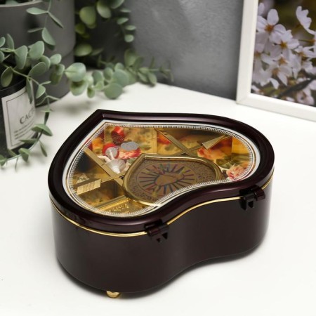 Musical Plastic Casket "Curved Heart" MIX 19X17X7 cm-4