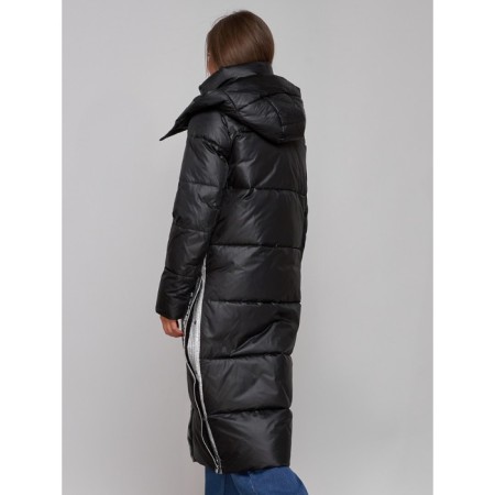 Coat insulated winter female, size 42, black color-19