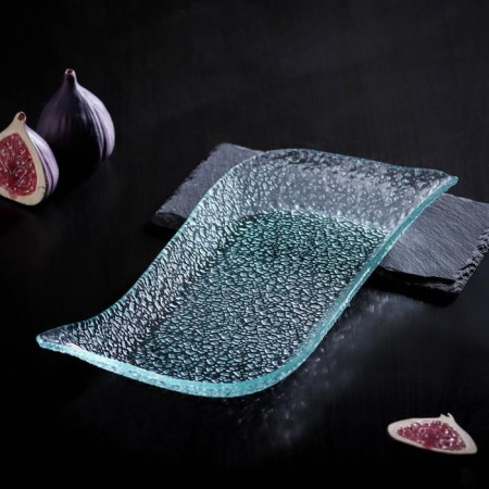 Glass serving dish "Accent", 24 × 15 cm, rectangular, transparent color