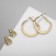 Ring earrings with blanks "God's ladybug", color gold, d = 2.5 cm