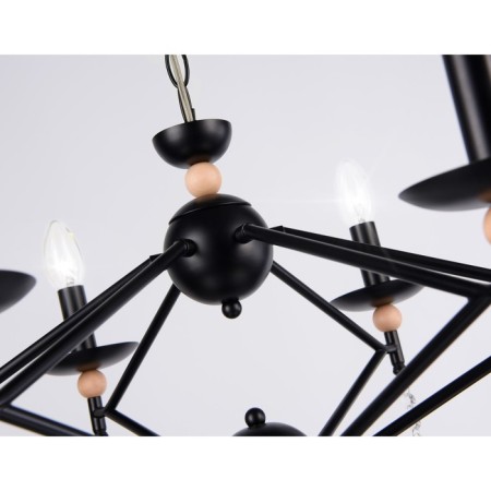 Suspended chandelier Ambrella Light, Modern, TR9597, 6HE14, Black Color Black-4
