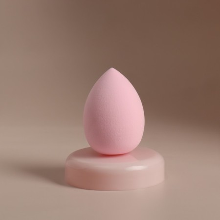 Makeup sponge "drop", 6 × 4 cm, increases when getting wet, in the case, the color is pale pink-7