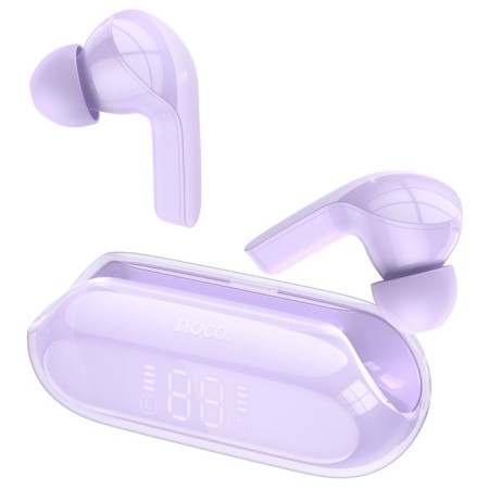 Hoco EW39, ​​TWS headphones, wireless, vacuum, noise -capture, BT 5.3, 30/300 mAh, purple