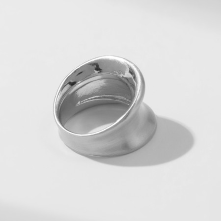 Ring Metal "Trend" matte, concave, color silver, size 17-2