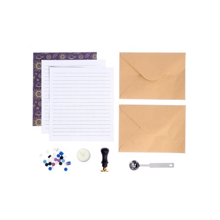 Set for experiments for children "Washing printing. Esoterica ", stamp, wax, writing envelope-2