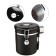 A sealed container for storing ground coffee and coffee beans, 1.5 l, 15x12 cm, black