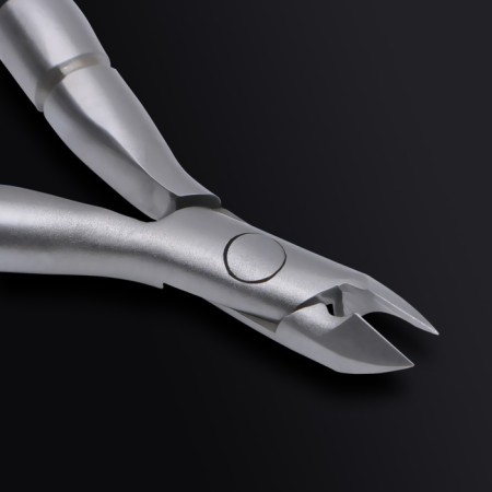 Manicure nippers for the cutter "Premium", hidden spring, 11 cm, blade length - 6 mm, silver/black color-4
