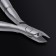 Manicure nippers for the cutter "Premium", hidden spring, 11 cm, blade length - 6 mm, silver/black color