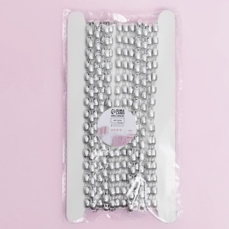 Metallized braid “rectangle”, 8 × 5 mm, 4.5 ± 0.5 m, silver color-2