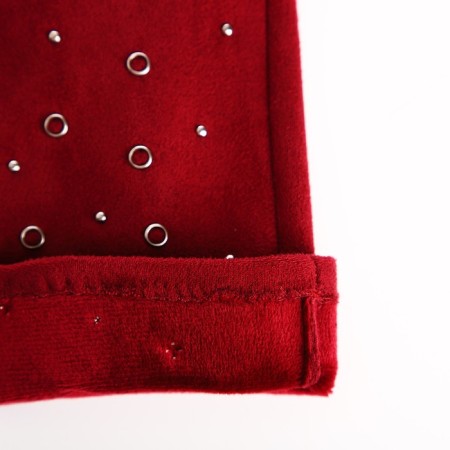 Gloves are female, dimensionless, without insulation, burgundy color-2