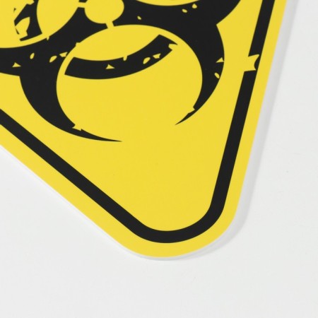 Decorative sign (poster) "Biological threat" 30x27 cm, plastic-3