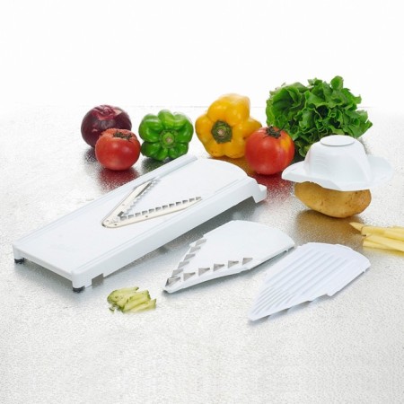 Vegetable engine - Shinkovka Dolyana "Smarti", 3 interchangeable nozzles, Pusher, White Color-9