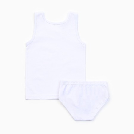 Kit (T -shirt, panties) for boy A.7175, white color, height 122 cm (32)-3