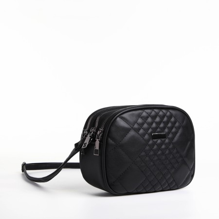 Bag Women's Cross-Bodi with a zipper, black color-2