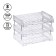 A set of horizontal paper trays with wide loading, City, 3 pcs., On metal rods, transparent
