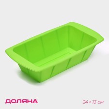 Baking uniform “Bread”, silicone, 25.5 × 13.5 × 6 cm, light green color