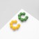 Earrings "Kaffa" set 2 pcs, spheres, color zeleen-yellow