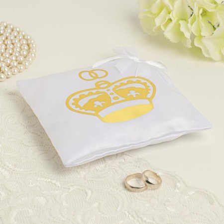 Pill for the rings "Crown", white-golden-1