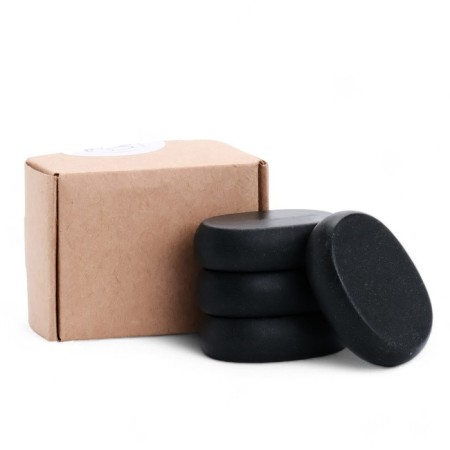 A set of massage stones from basalt, 4 pcs, 4 x 6 cm-4