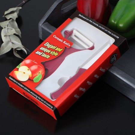 Kit kitchen shade, 2 items: knife 7 cm, vegetable cleaner color mix-5