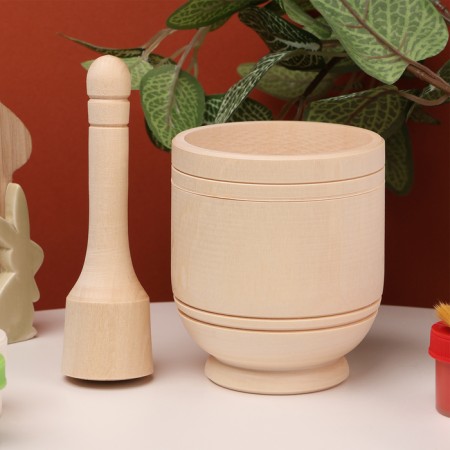 Harvesting for the creativity of a mortar with a pestle, 10 x 9 cm-2