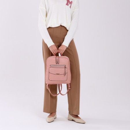 City backpack on lightning, pink color-4