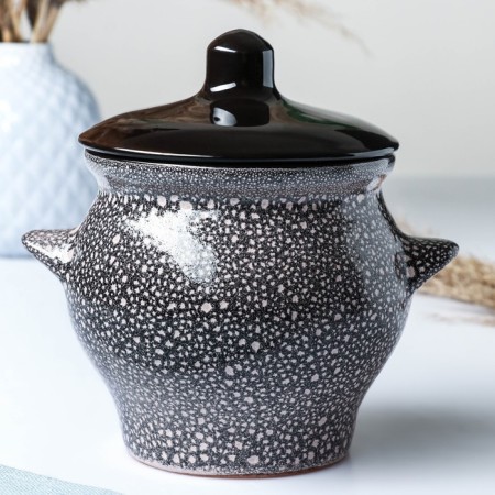 Ceramic pot for baking No. 6, 0.65l / 12x12cm, marble