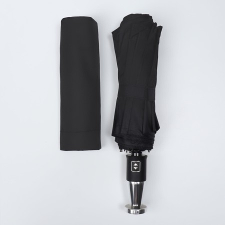 Automatic umbrella "Night", 3 additions, 10 spokes, r = 51 cm, black color-11