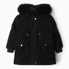 Winter jacket for girls, black color, height 134-140 cm