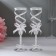 A set of wedding glasses for whipping with a tape, 0.2 l, 2 pcs., White