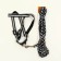 Set "braid", fluorescent, leash 115 x 1 cm, og 32-48 x 1.5 cm, black