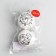 New Year's Christmas tree decoration for coloring, set 2 pcs, ball size 5.5 cm cold heart
