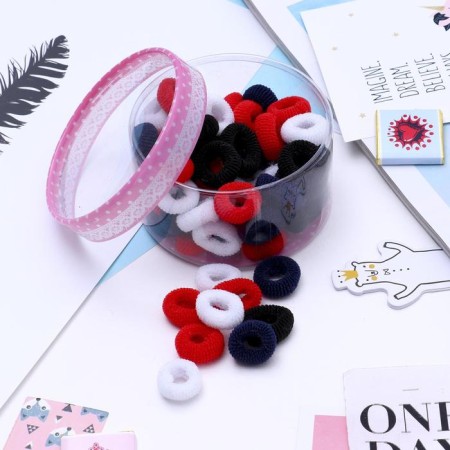 Hair elastic band "Mahrushka" (set 72 pcs) classic, mix
